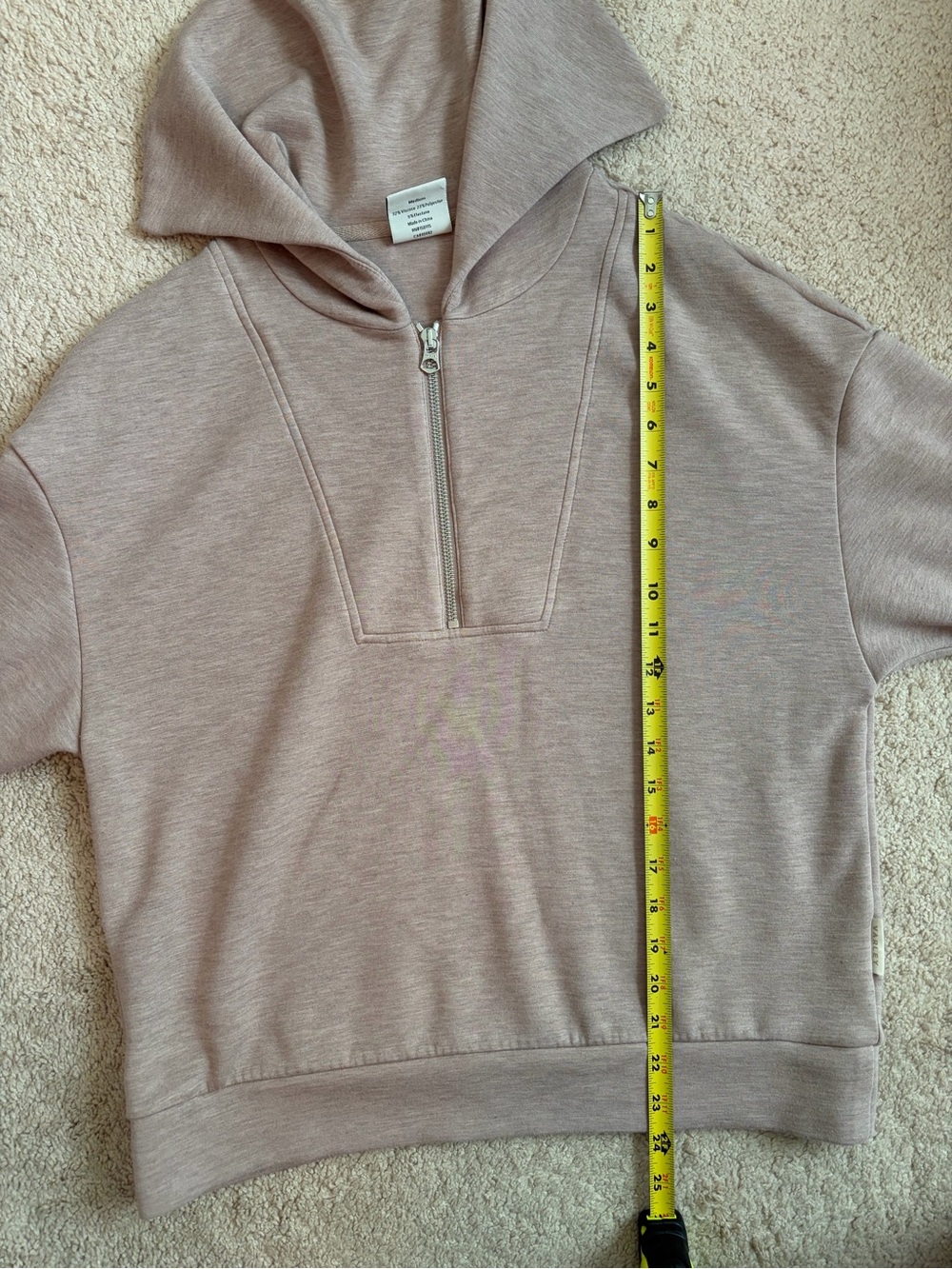 Varley Yates Half-Zip Sweatshirt Doublesoft Beige Women's Size Med - Picture 9 of 11